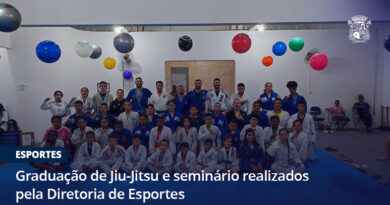Graduação de Jiu-Jitsu e seminário realizados pela Diretoria de Esportes